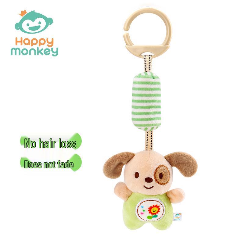 Happy Monkey Infant Plush Mobile Toy: Soothing Bed and Car Hanging for Early Education
