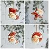 Retro Santa Claus Red Pottery Pendant Cartoon Exquisite Christmas Tree Hanging Ornaments Handcrafted Merry Christmas Decoration