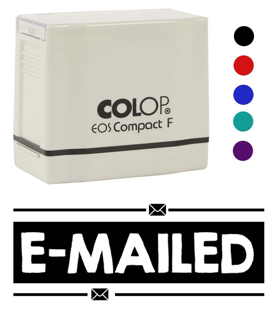 Printtoo E-Mailed Self Inking Rubber Stamp Pre-Inked Office Stamp- Home Office Business Stationery, 47 x 20 mm