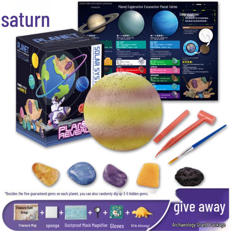 Planet Gem Archaeological Excavation Toy - Educational Treasure Hunt for Kids