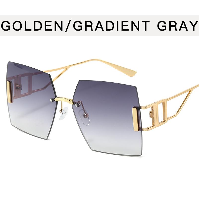 

Square Shape Rimless Women s Sunglasses Metal Frame Hollow Out Leg Outdoor Sunglass UV Protection Female Sun Glasses