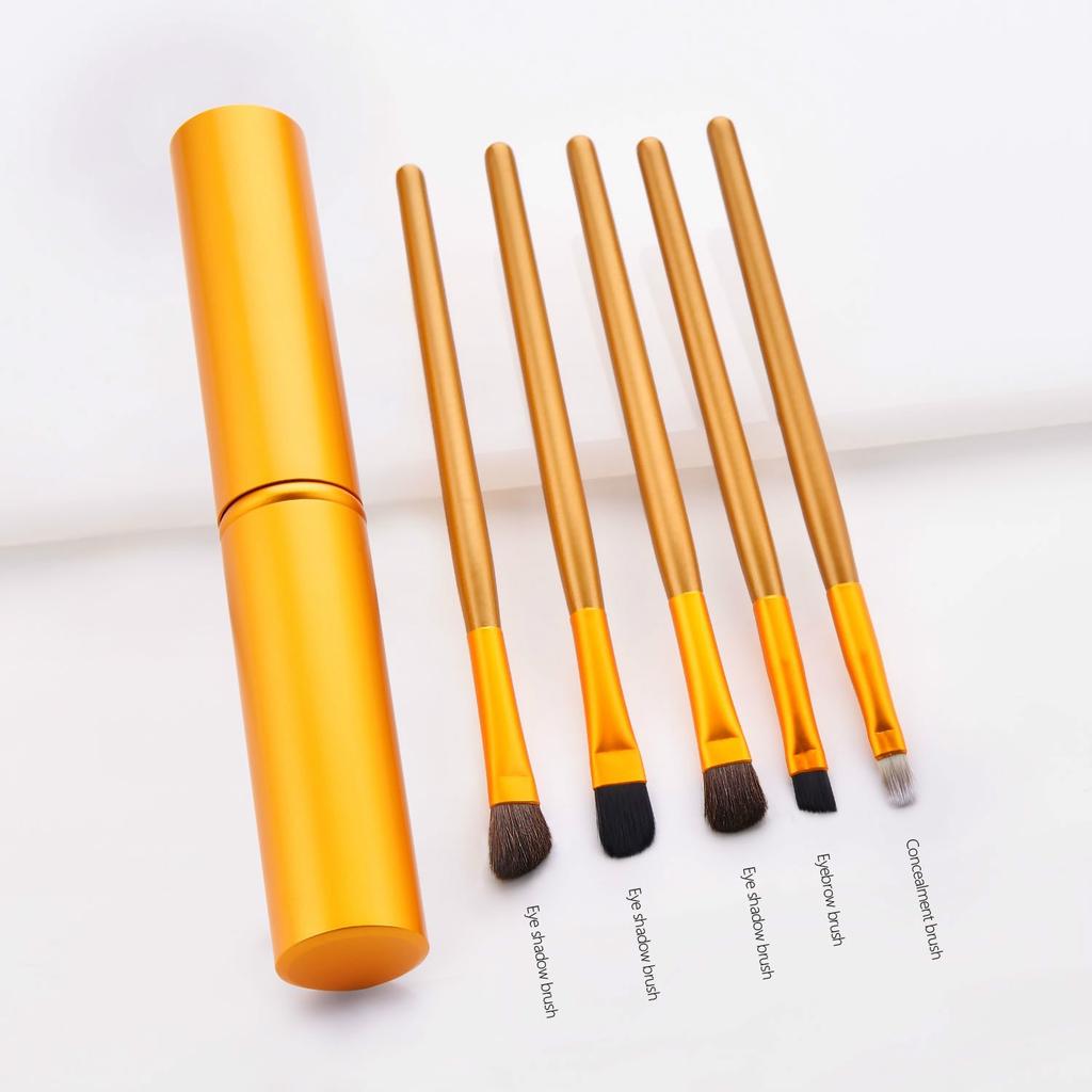 5pcs Portable Mini Eye Makeup Brushes Set Smudge Eyeshadow Eyeliner Eyebrow Brush