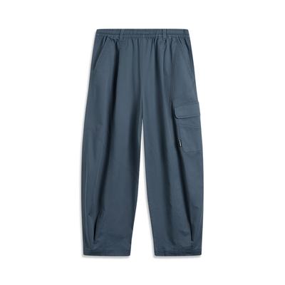 Li Ning CF Kültéri Többzsebes Egyenes Szárú Alkalmi Nadrág Kisméretű Hímzett Logóval Női nadrág Sötétkék AKXV074-4