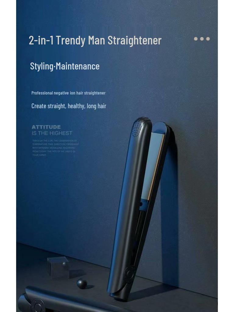 Ondulator și Placă de Îndreptat Păr pentru Bărbați - Mini Instrument pentru Păr Voluminos