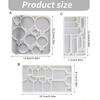 QX2E 9 Cavities Silicone Tray Molds Dishwasher Safe For Making Mousses Jelly