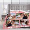 1PC Custom Personalized Blanket Personal Photo Flannel Bed Blanket Birthday Wedding Couple Valentine's Day Holiday Gift Blanket