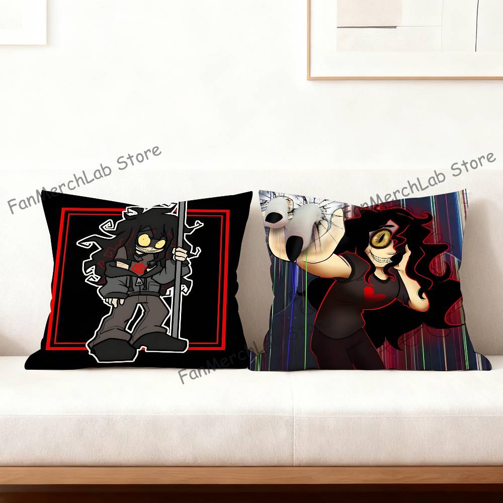 Horror Game JJohn DDoeS Pillow Case Plush Fabric Soft Pillowcase Double Sided Print Sofa Cushion Cover Throw