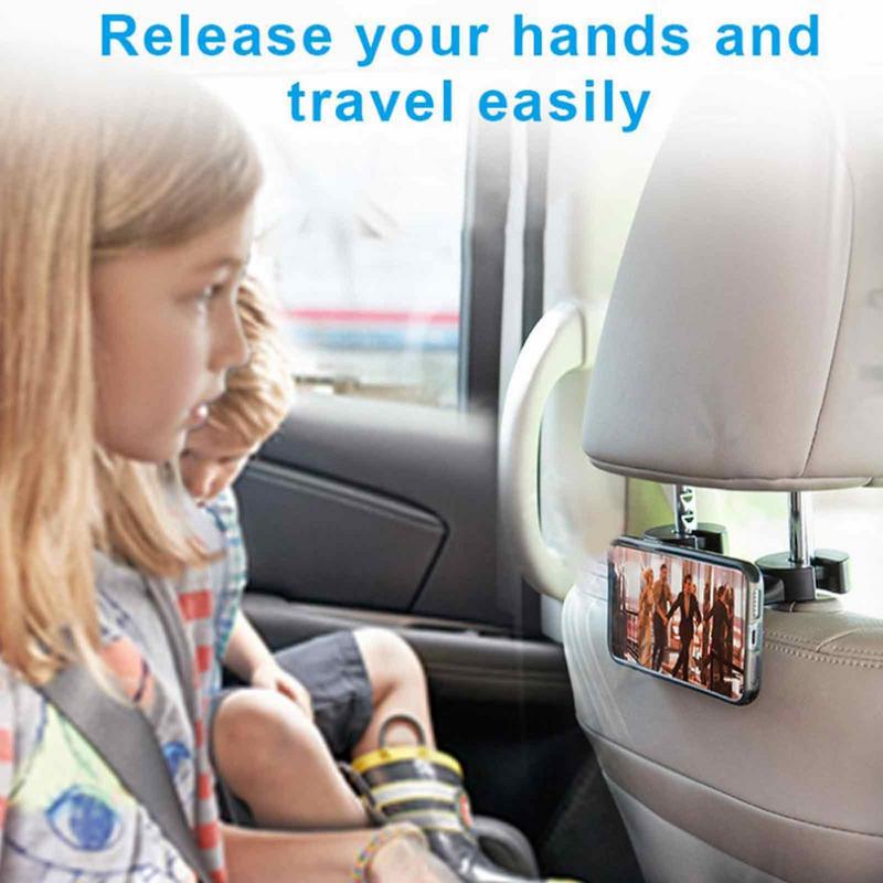 360 Rotating Magnetic Car Bag Hooks Hook With Mobile Phone Bracket Magnetically Attracts Automobile Rear Seat Bracket