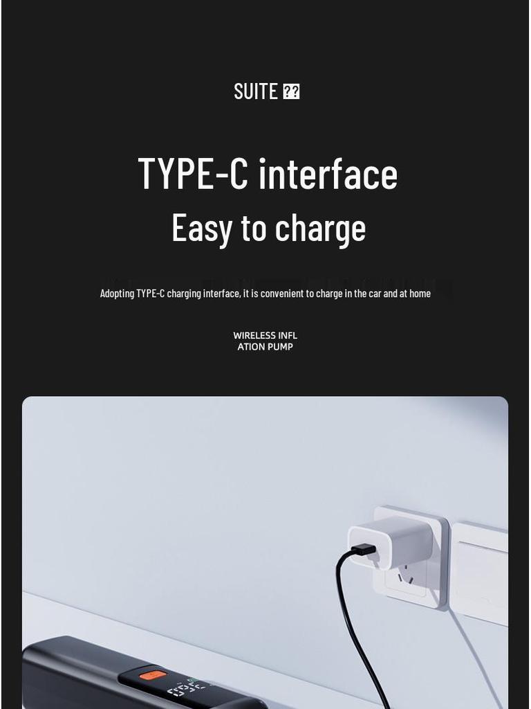 Portable High-Pressure Electric Car Tire Inflator