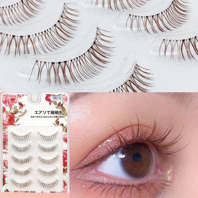 Lashie - Set of 5 Pairs: Natural Crisscross Colored False Eyelashes