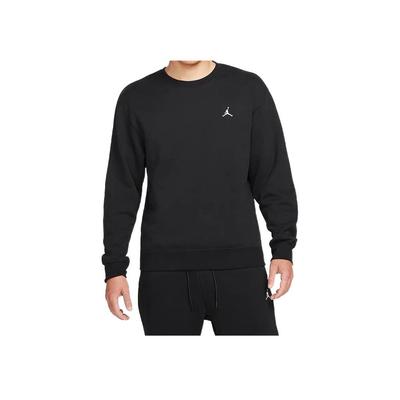 Jordan Felpa Girocollo con Logo Ricamato Stampa Fantasia Foderata in Pile Uomo Top Nera DN7957-010