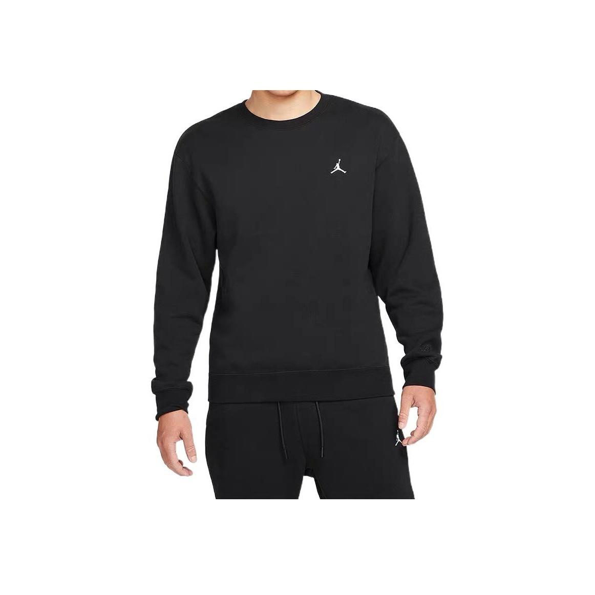 

Толстовка с круглым вырезом на флисовой подкладке и вышитым логотипом Jordan, мужские топы, черные DN7957-010 S
