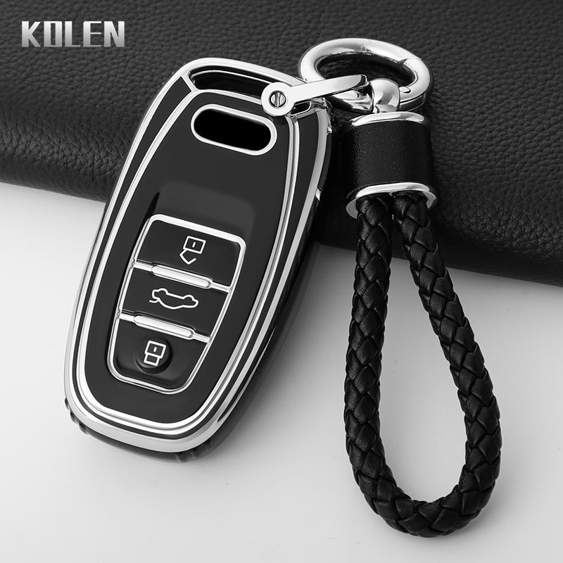 TPU Car Remote Key Case Cover Shell Fob for A1 A3 8V A4 B8 B9 A5 A6 C7 A7 A8 Q3 Q5 Q7 S4 S6 S7 S8 R8 TT Accessories Keyless