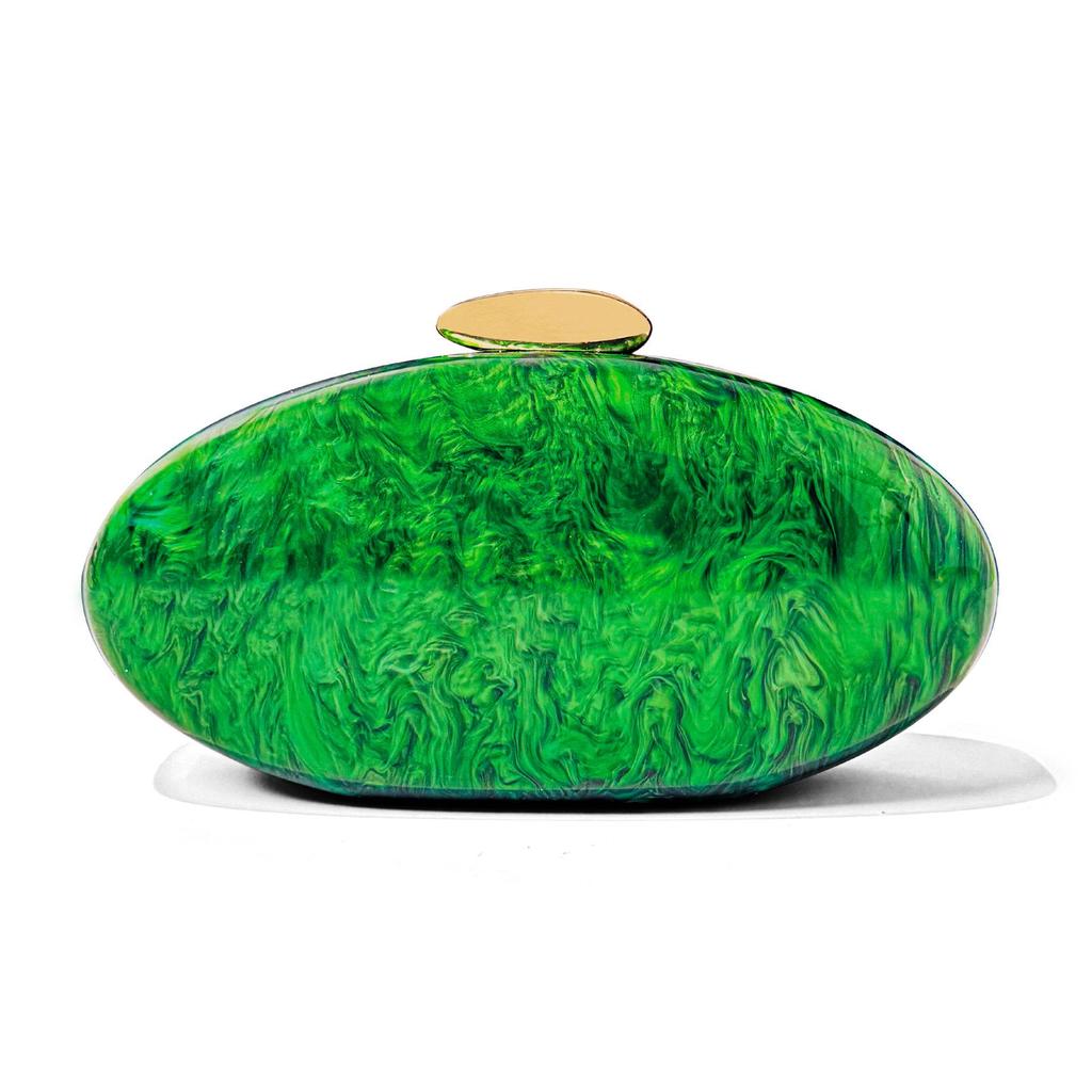 Podzimní móda 2024, akrylová lesklá večerní kabelka v evropském a americkém stylu - kabelka přes rameno ve tvaru husího vejce