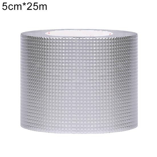 

25-метрова самоклеюча стрічка з алюмінієвої фольги, стійка до високих температур, інструмент для ремонту труб 5cm*25m