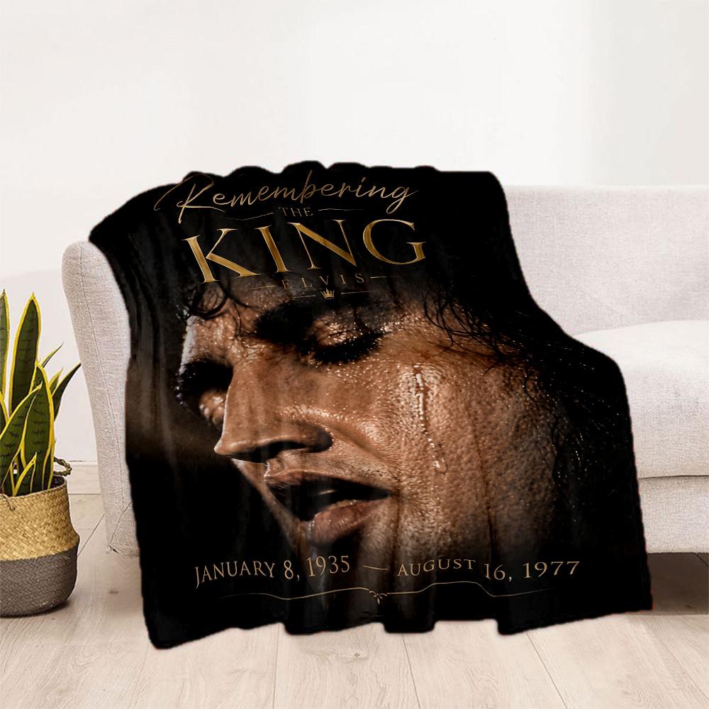 Love Elvis Presley Blanket Durable Comfort Great for Office Chair Bedding Chair All-Season Use Playful Design Birthday Christmas Gift Blanket