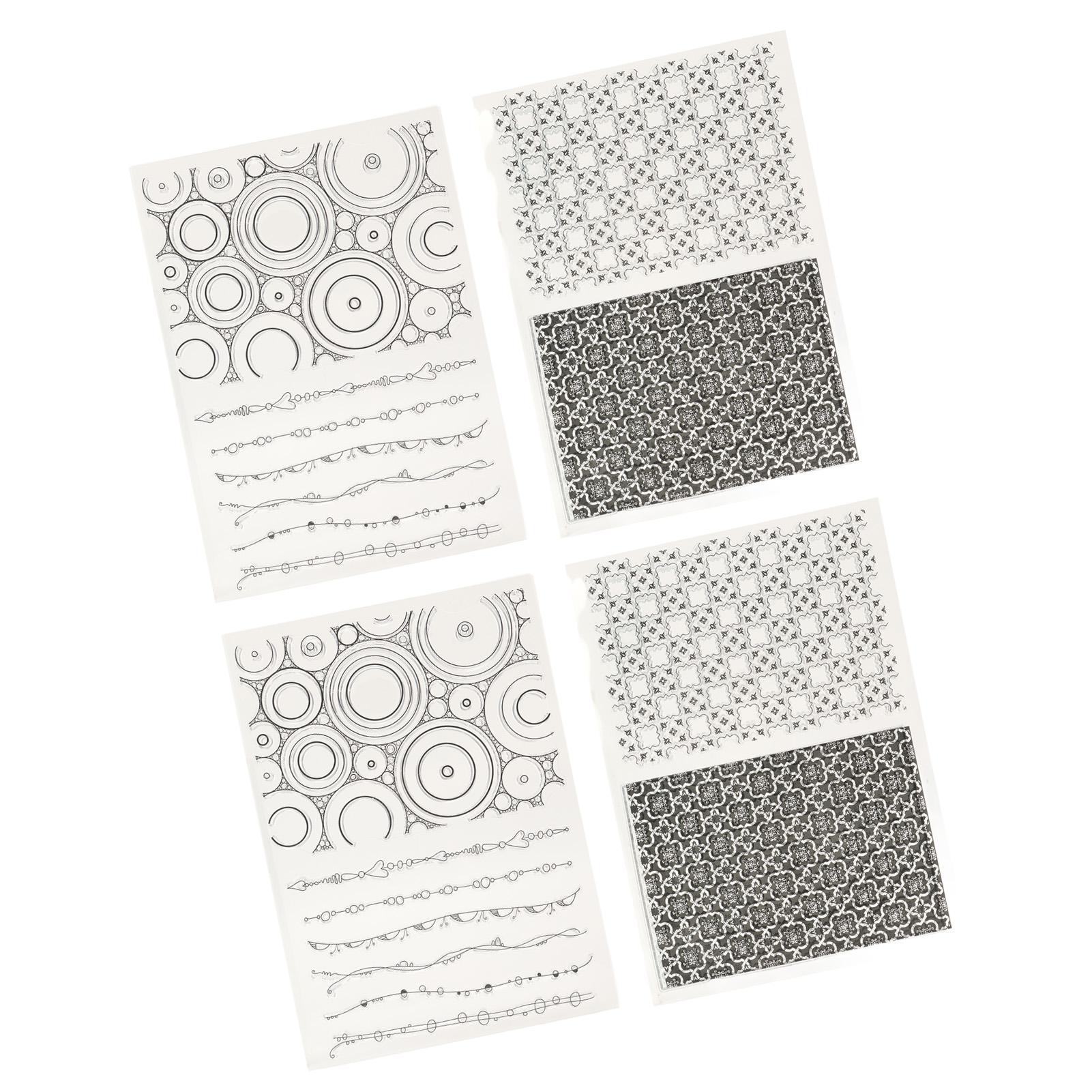 

4 шт. прозрачных штампов DIY Интересные Прочные Многоразовые Материал TPR Прозрачный внешний вид Тиснение Инструмент для скрапбукинга