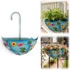 Umbrella Shape Umbrella Hanging Planter Metal Balcony Planter Hanging Flower Pot  Porch Railing