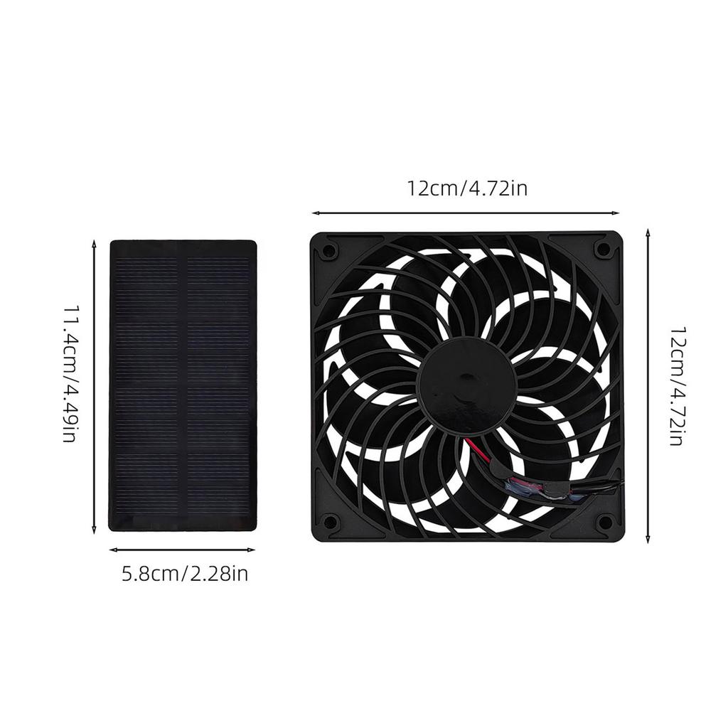 Practical Solars Exhaust Fan 0.8W 4V Easy Installion Designs for Campers Greenhouses and Pet Houses Daily Casual Use