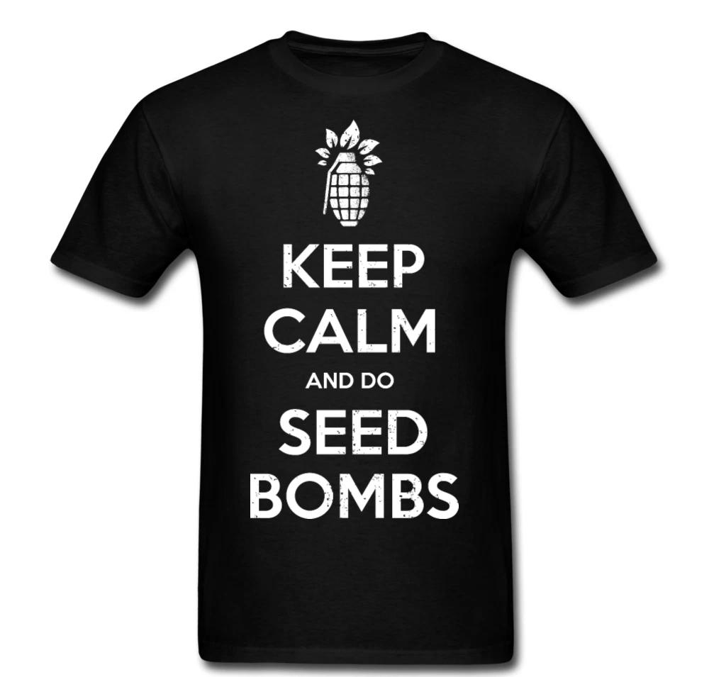 Keep calm and do seed bombs T shirt tee Unisex L