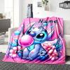 Custom Name Stitch Bubble Fantasy Art Blanket for Couch & Bed, Plush Cozy Fuzzy Blanket Super Soft & Warm Blankets for Fall and Winter. 0908400