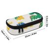 Pencil Bag High Capacity Secure Zipper 300D Polyester with Mesh Pocket Removable Divider and Pen Slots for Daily School Use