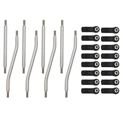 8Pcs/Set RC Steering Link Rod End Stainless Steel Fit for Axial Capra AXI03004 Remote Control Car
