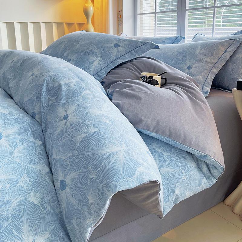 Cotton Brushed Twin Duvet Cover & Pillowcase Set for Dorms
