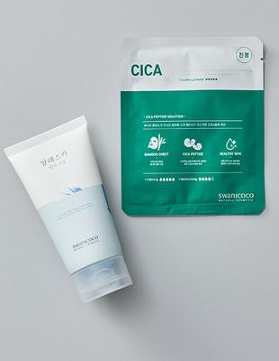 Swanicoco Crème Glaciaire d'Alaska 150 ml Crème Hydratante Apaisante + 1 Paquet Masque Peptide Cica Gratuit