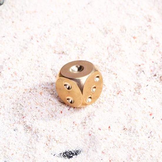 5 Stück 15x15mm Polyedrische Würfel aus massivem Messing Club Bar Spiel Brettspiel Partyzubehör Verkaufsartikel