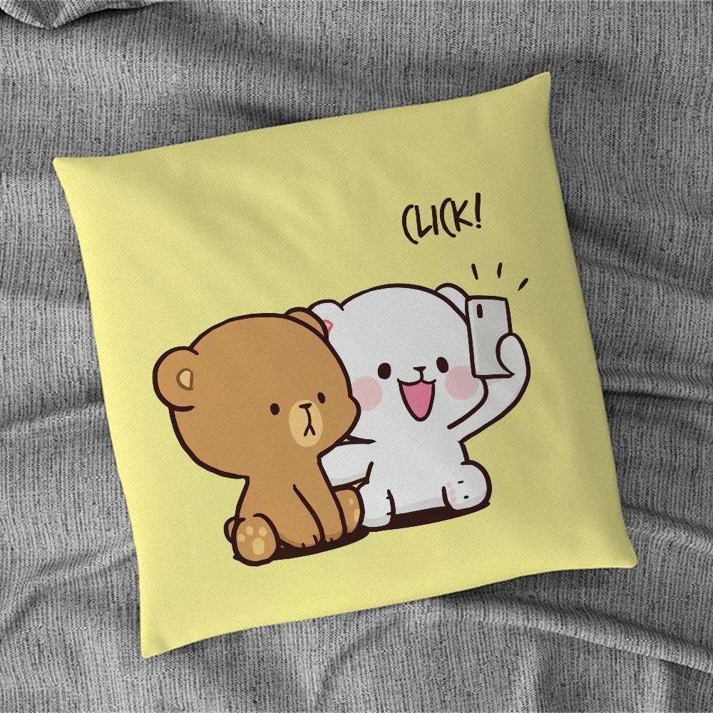 Niedliches Bärenmuster Kissenbezug Innendekoration Büro Wohnzimmer Zuhause Kissenbezug