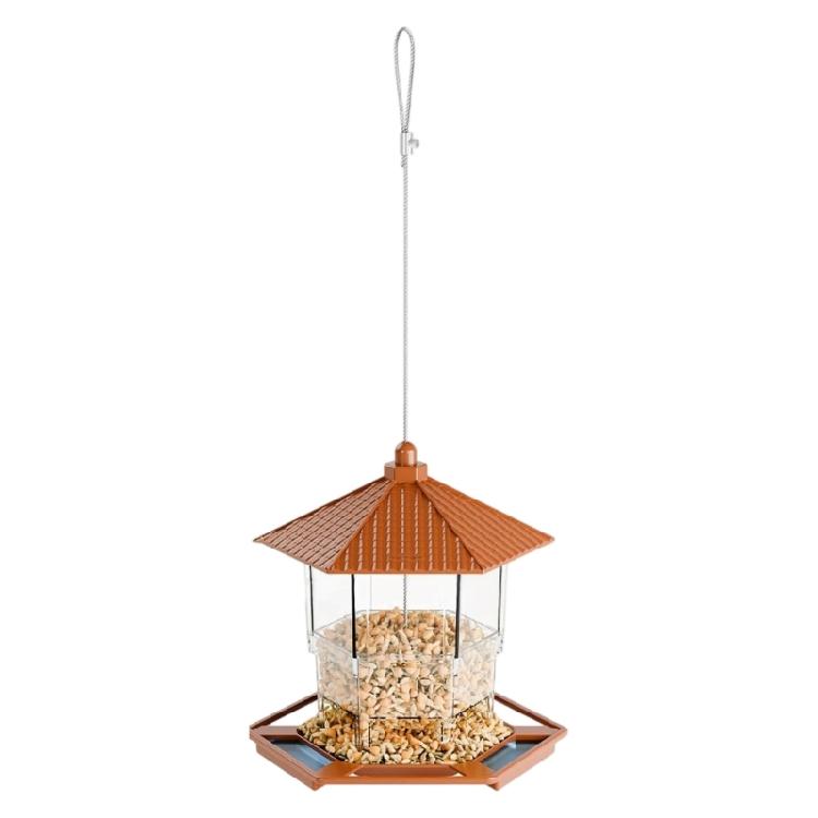 

Modern face Mount Bird Food Dispenser produced From hard Acrylic For extended Use коричневый