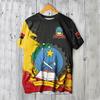 3D Printing The Republic-of Angola Map T Shirt Angola Coat Of Arms Flag Graphic Short Sleeves Vintage Ethnic Mens Clothing Tops