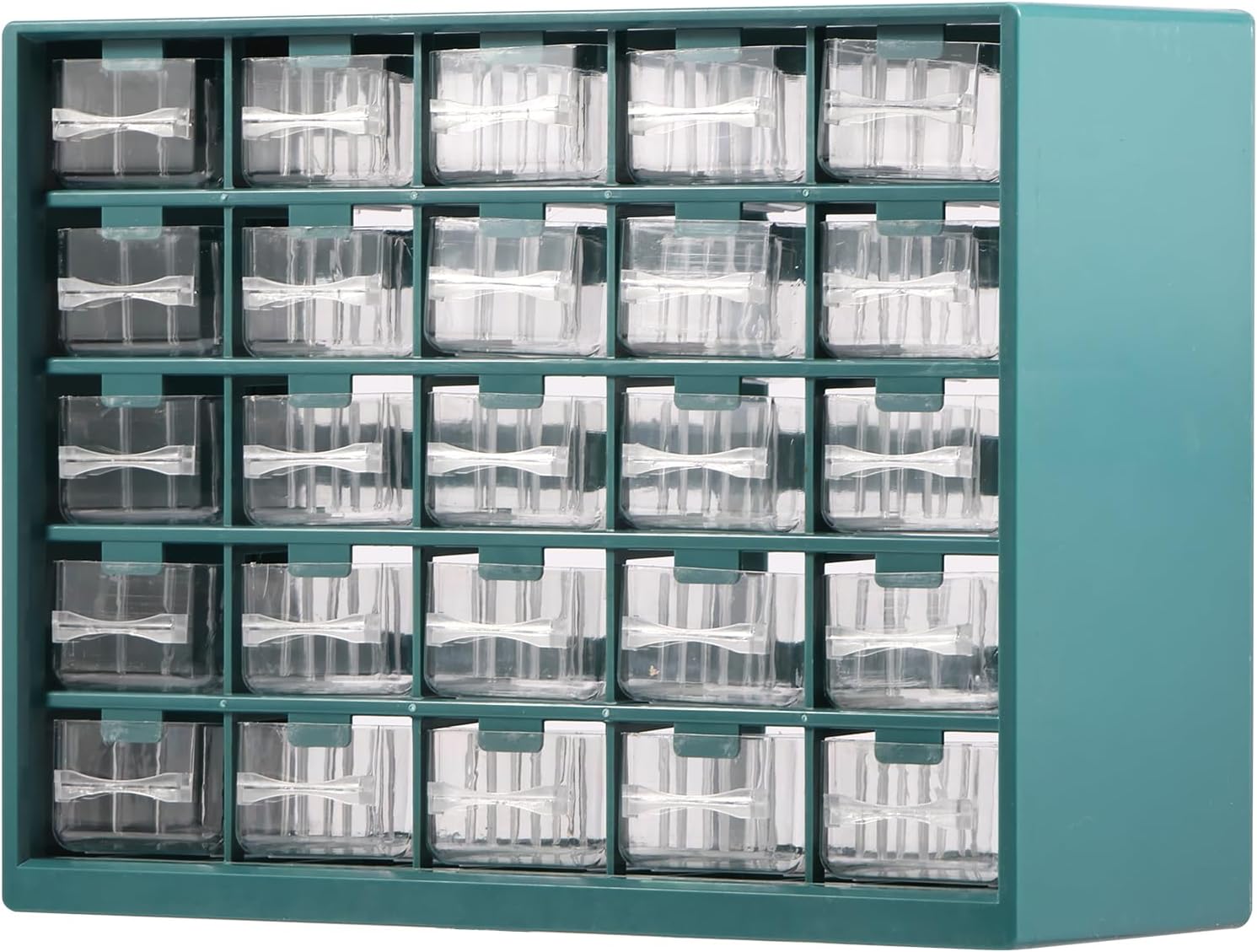 

25 Drawers Parts Screws Storage Organizer Plastic Hardware Art Craft Screw Small Tool Parts Component Storage Toolbox Drawer Box темно-зеленого