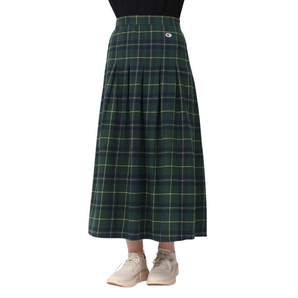 Champion Cotton Check Skirt with 100% One-Point Logo, CW-A209-37G-M
