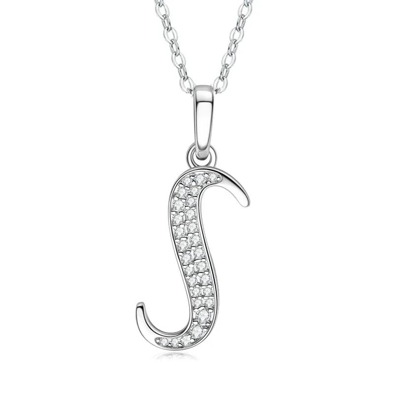 2025 New 26 Letter Zircon Necklace Design, Trendy English Pendant, Fashionable Temperament, High-end Personality, New Necklace
