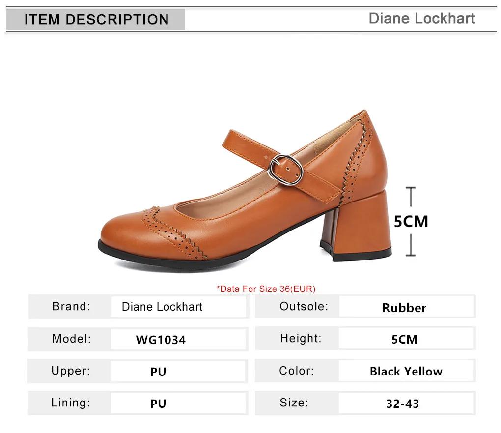 Fashion Spring High-heeled Shoes Women Buckle Thick High Heels Platform Mary Janes Ladies Pumps Footwear Vintage Party Wedding Pumps