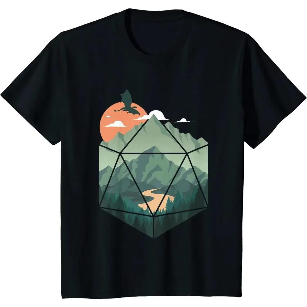 

Футболка с изображением дракона Футболка с изображением дракона Футболка Fantasy Gaming Мужские футболки Футболки с графическим принтом Уличная одежда из хлопка Four Seasons Daily XXXXXL