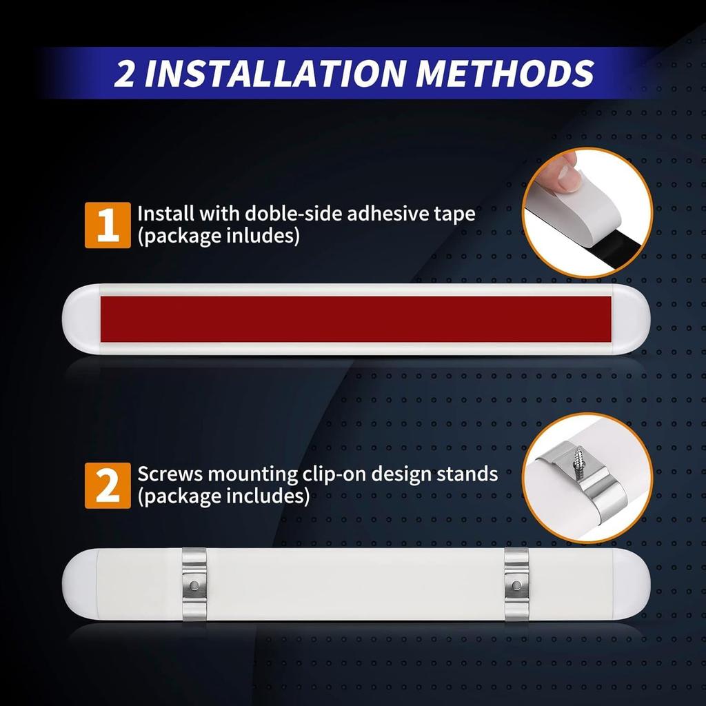 12V LED Interior Light Bar 120LEDs 1800LM 8W DC Frosted 12 Volt Led Strip Lights With ON/Off Switch 12V Led Light Enclosed Trailer Truck Interior