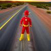 Costume Superhero Flash GIMASE Kids Party Costume Shiny Fabric Multiple Sizes