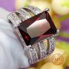Red AAA Cubic Zircon Rings for Women Genuine  Stamp Silver Color Crystal Filled Bague Femme Luxury Hollow Out Ring