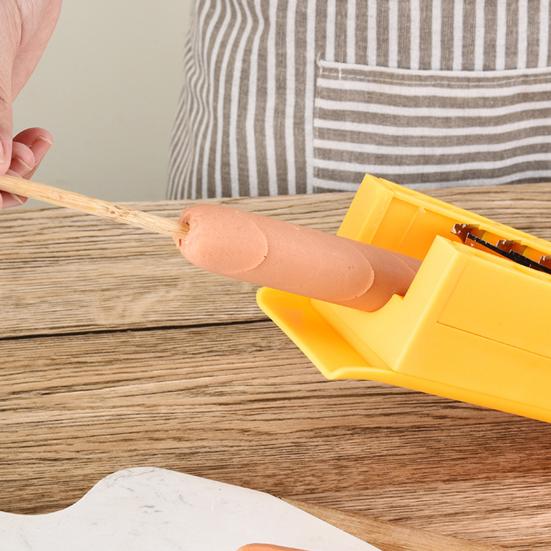 Manuelle Hot Dog-Schneidemaschine Verstellbarer Wurstschneider für 1,8-2,5 cm Würste Edelstahl BBQ Grillzubehör
