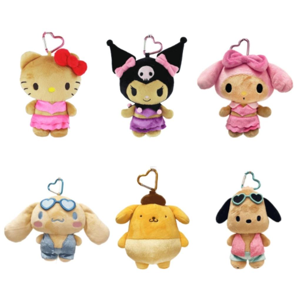 Yasuda Trading Sanrio Characters Sunburn Mascot Series Pouch Pompompurin W10 x D8 x H15cm PN Hiyake Mascot Pouch Approx.
