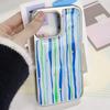 Blue Striped Star Phone Case for iPhone 17 16e 16 15 14 13 12 11 Air Pro Max X XR XSMAX 8 7 Plus Luxury Clear Soft Back Cover