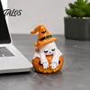 Funny Melancholy Ghost Gift Pumpkin Figurine, Cute Sad Leaning on Desk Figurine for Entryway Decor, Spooky Halloween Decoration Home Table Shelf