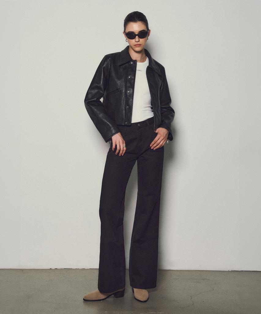 CITTA Double Knee Boot Cut Work Pants_Ctb529(Black)