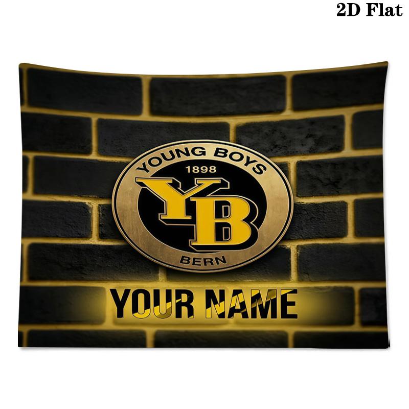 Custom Name BSC Young Boys Printed Tapestry – Wall Hanging for Bedrooms, Dorms, and Home Decor