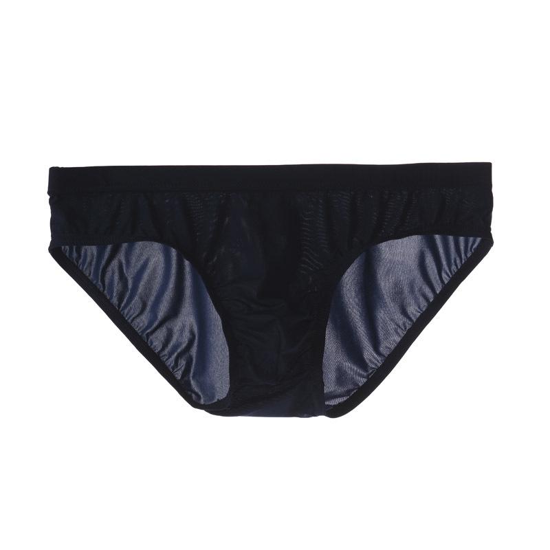 Men's Ice Silk Transparent Low-Waist Sexy Briefs - Breathable, Trendy, Summer Underwear