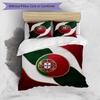 Set Biancheria da Letto Stampata Calcio Portogallo 3 Pezzi Set Copriletto Traspirante Accogliente come Regalo per la Casa Nuova o per le Feste