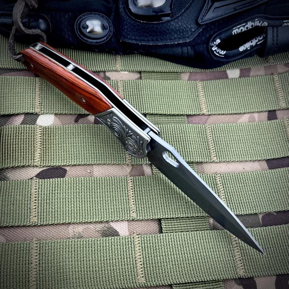 Hot Damascus Pocket Folding Knife Portable Kitchen Household Fruit Paring Knife Fine Household Paring Knife Food Knife Gifts
